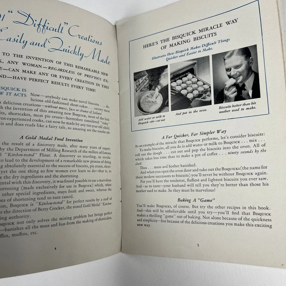 Betty Crocker 101 Delicious Bisquick Creations 1933 Gingham Vintage Cookbook